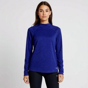 Under Armour Womans Medium Fitted Long Sleeve Coldgear Shirt Top Athletic Purple